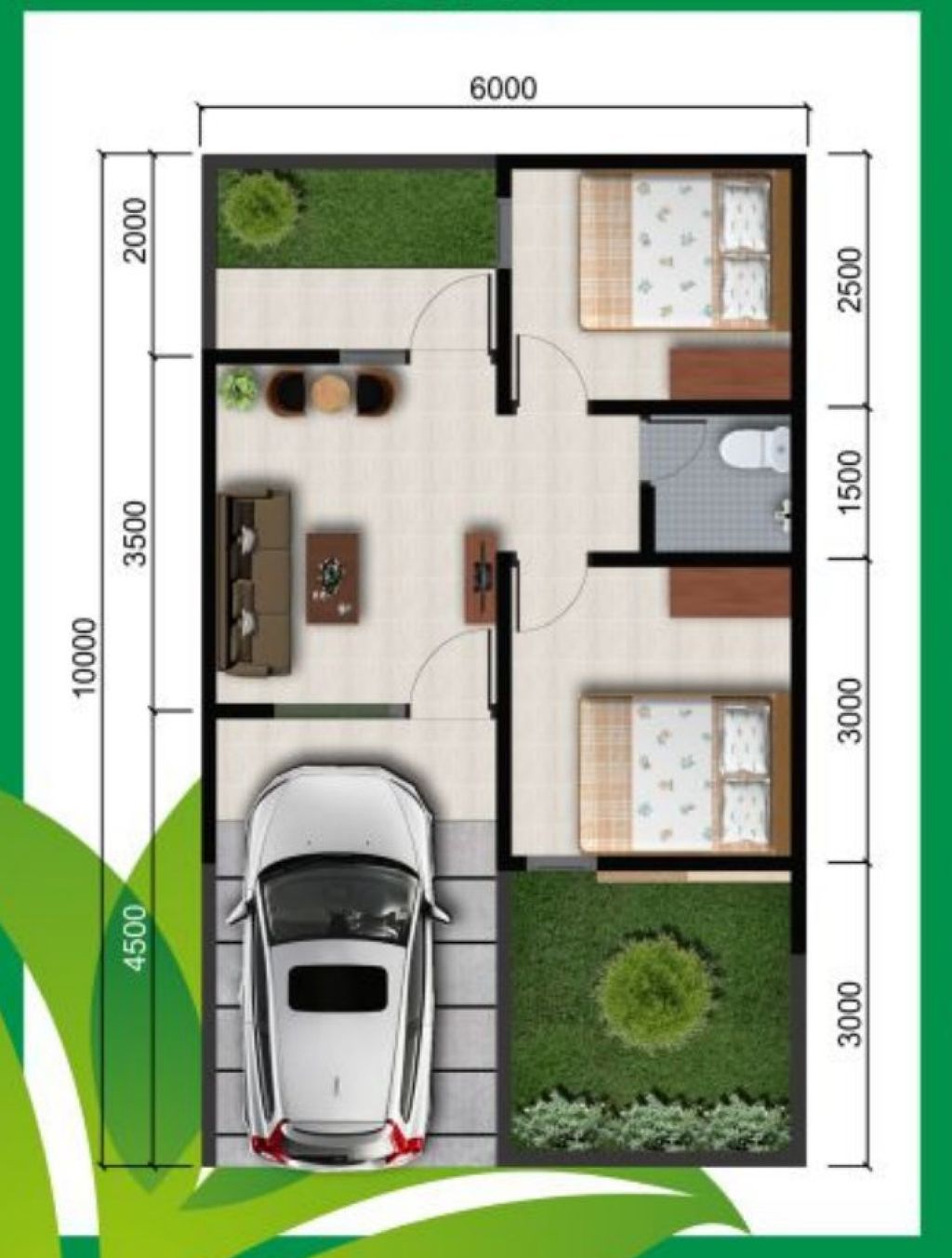 foto denah rumah tipe GARDENIA PLUS perumahan BATARA PARKVIEW