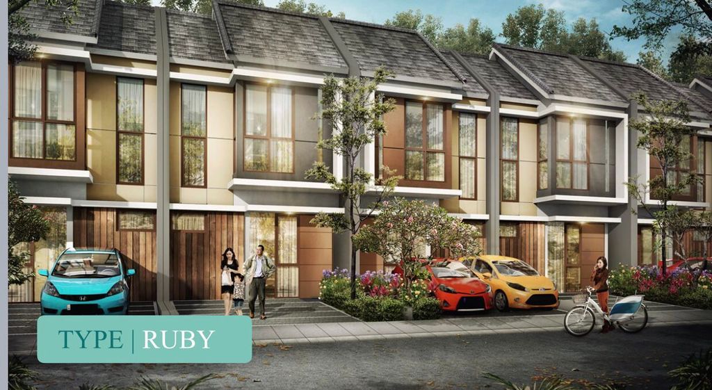 foto tampak rumah tipe RUBY perumahan Emerald Residence