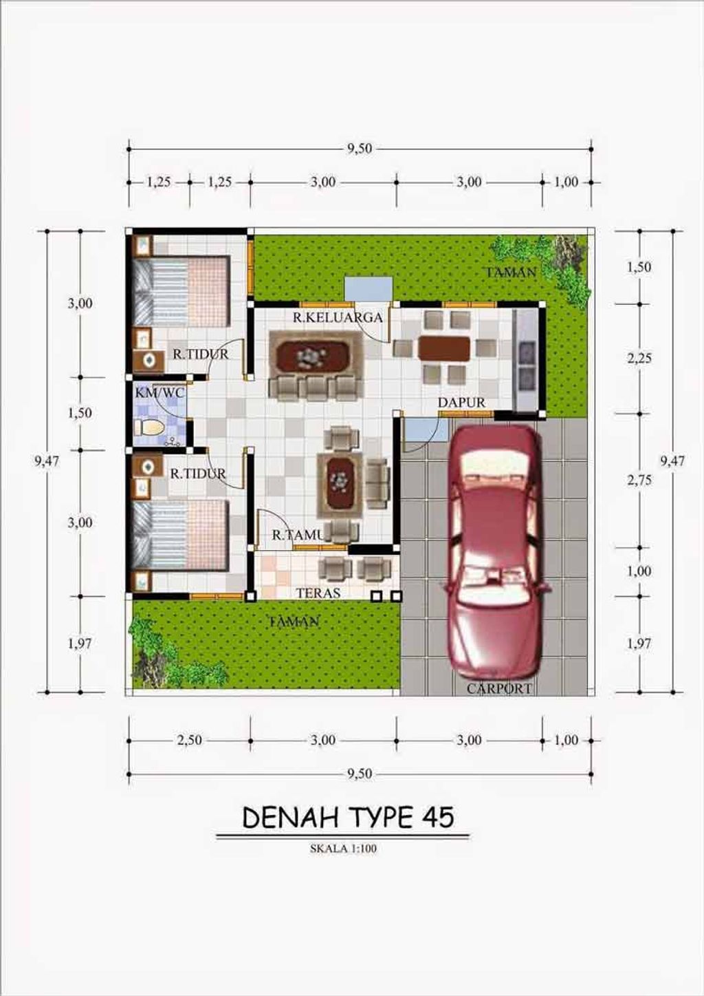 foto denah rumah tipe CITRA KIRANA 1 perumahan CITRA KIRANA 2.1