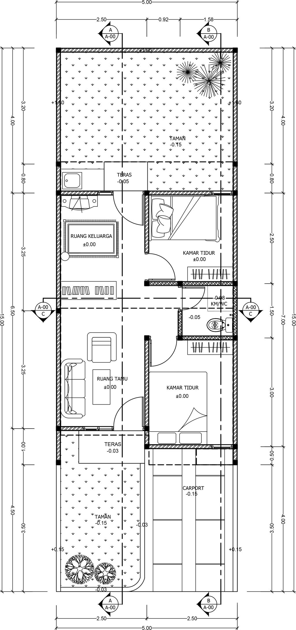 foto denah rumah tipe Extention 34 perumahan Bumi Indah Tahap 3