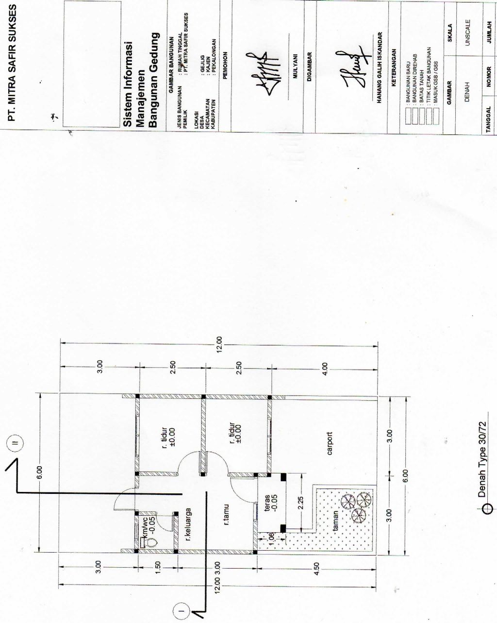foto denah rumah tipe 30 perumahan PERUMAHAN SAPPHIRE RESIDENCE