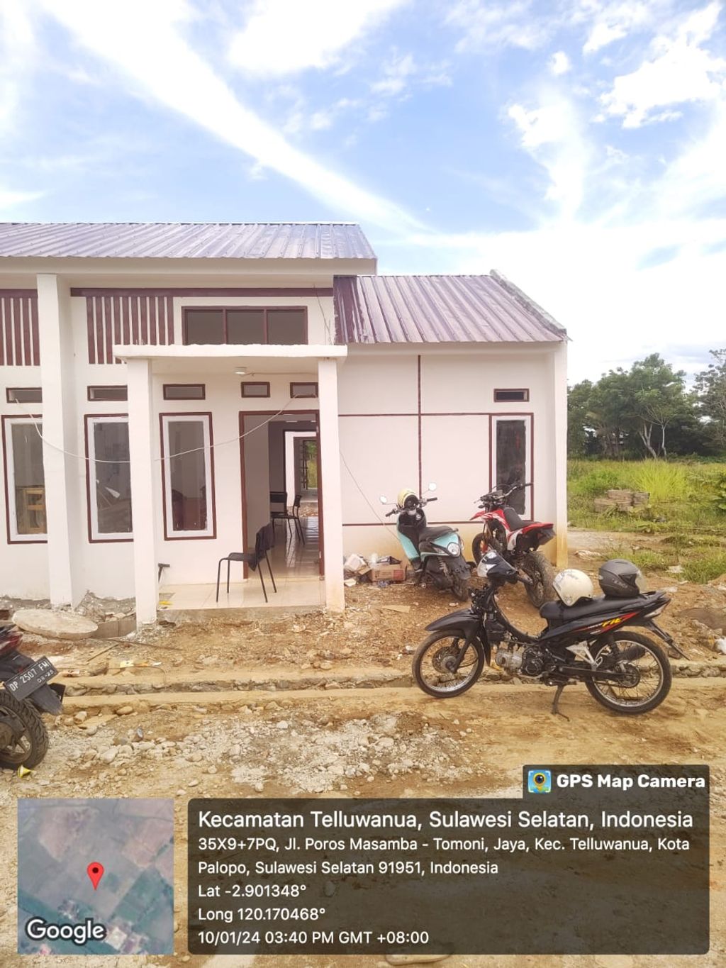 foto tampak rumah tipe 36 perumahan HARMONI TELLUWANUA