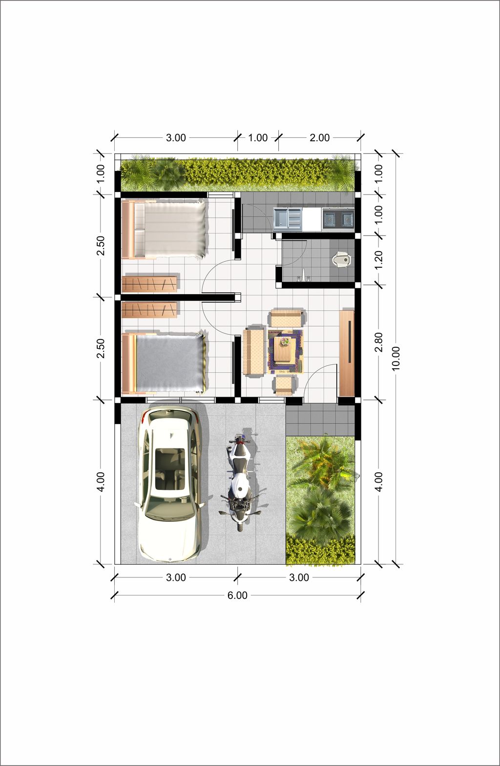 foto denah rumah tipe ANDALUSIA perumahan GRAND CLARYSA TAHAP 4