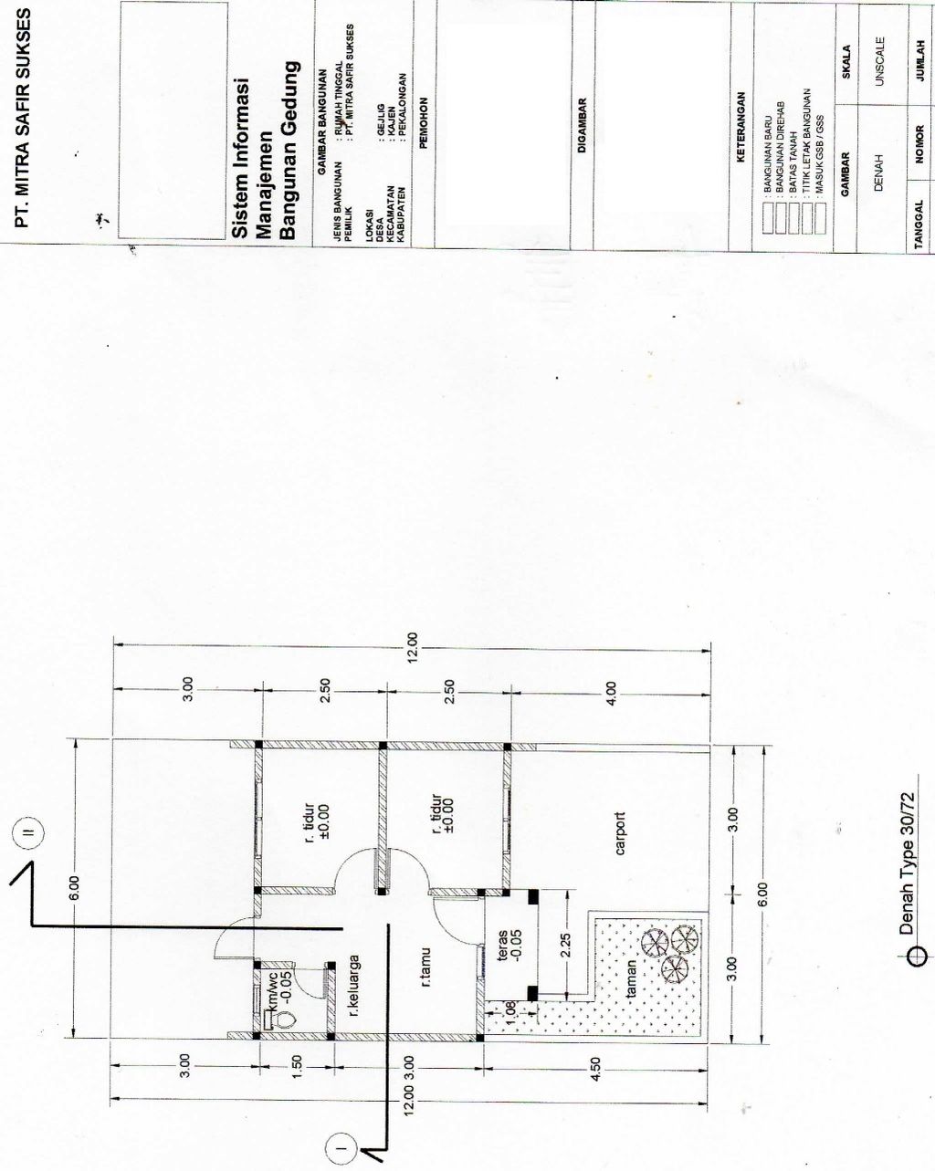 foto denah rumah tipe 30 perumahan PERUMAHAN SAPPHIRE RESIDENCE