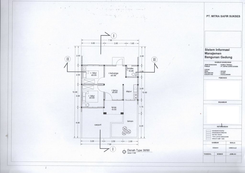 foto denah rumah tipe 38 perumahan PERUMAHAN SAPPHIRE RESIDENCE