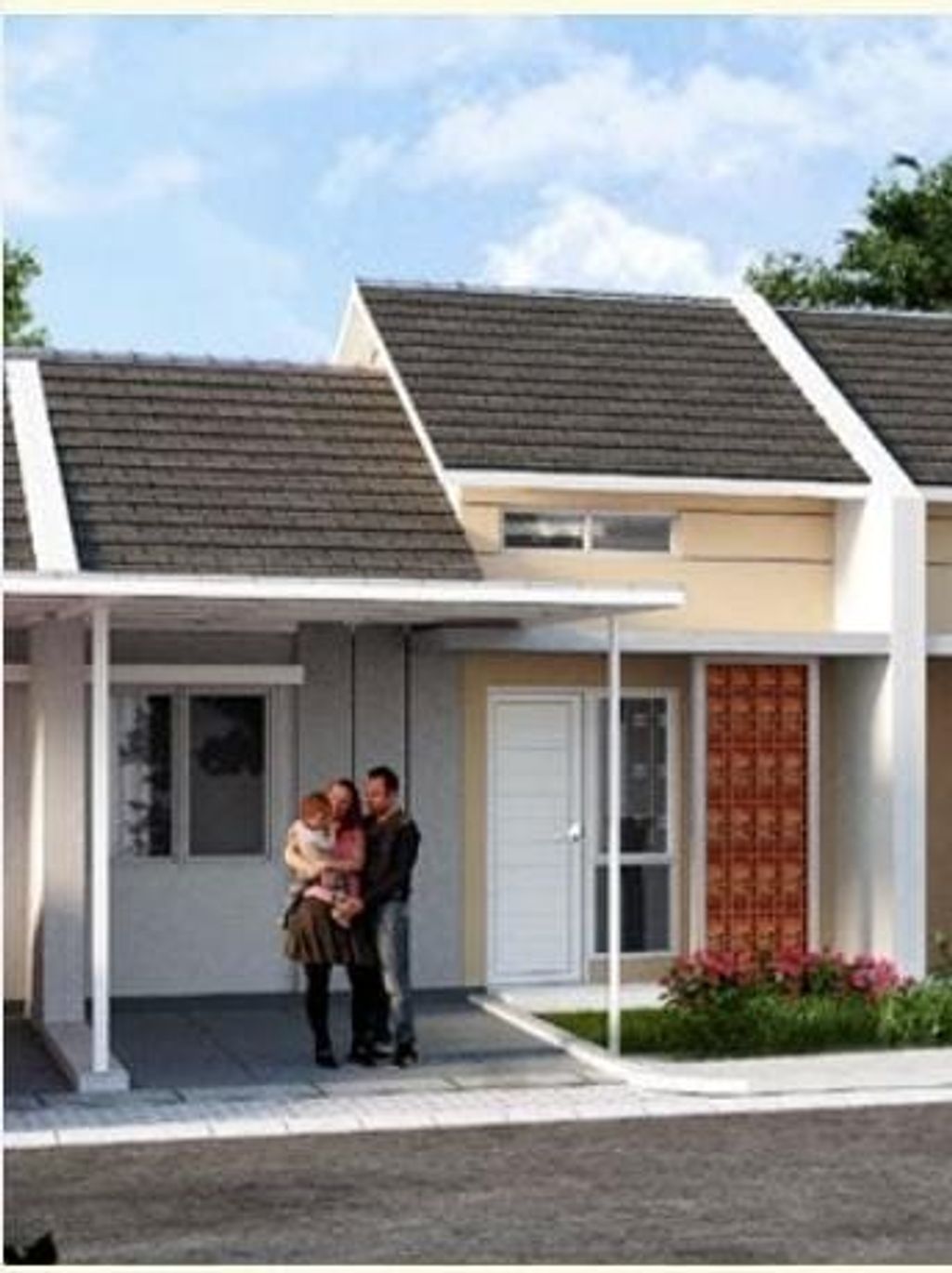 foto tampak rumah tipe GAUDI perumahan Griya Mulya Indah