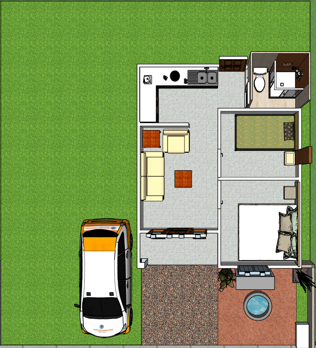 foto denah rumah tipe 36 perumahan PERMATA RESIDENCE V
