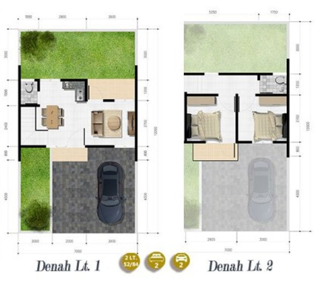 foto denah rumah tipe SV  T.52 perumahan CLUSTER SIRANDA VIEW