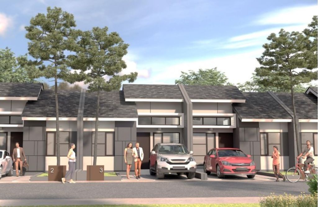 foto tampak rumah tipe SI 30/107 perumahan Harvest City