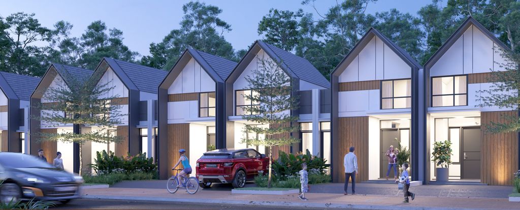 foto tampak rumah tipe SOMERSET 48 perumahan CITRALAND PURI SERANG/ALILA II