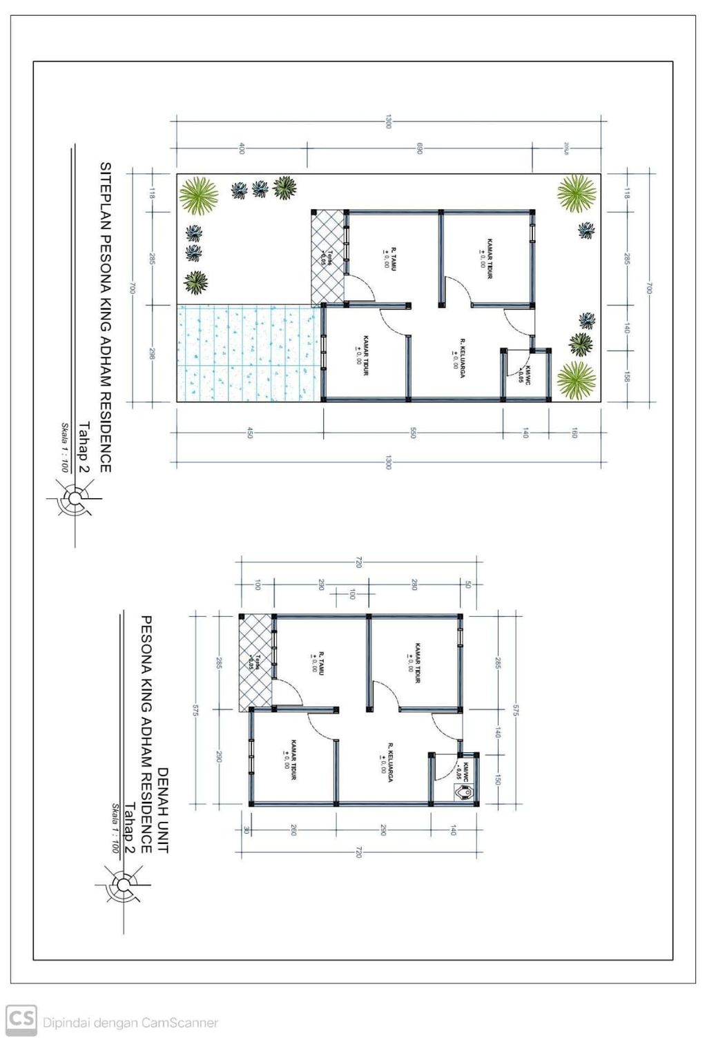 foto denah rumah tipe 36 (Subsidii) perumahan PESONA KING ADHAM RESIDENCE TAHAP 2