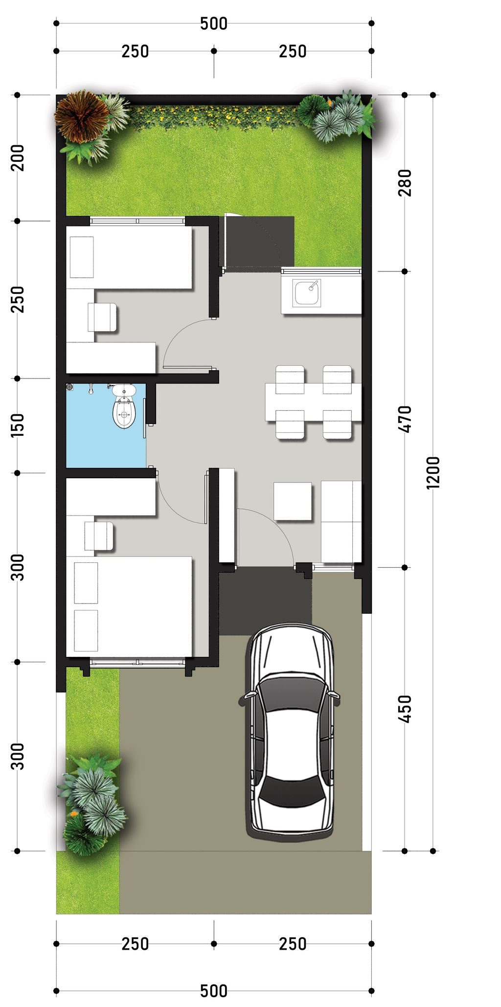 foto denah rumah tipe 31/60 M3 perumahan ROYAL SENTRALAND BTP