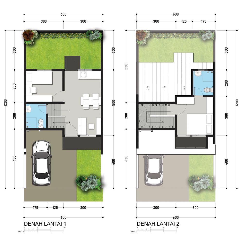 foto denah rumah tipe 50/72 M3 perumahan ROYAL SENTRALAND BTP