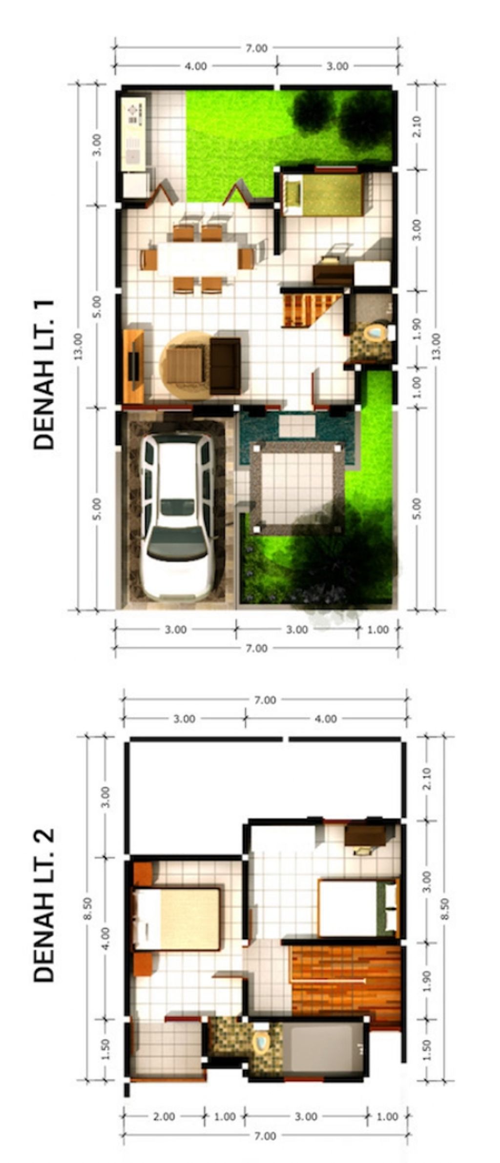 foto denah rumah tipe 83/106 perumahan The Billabong Soeta Residence