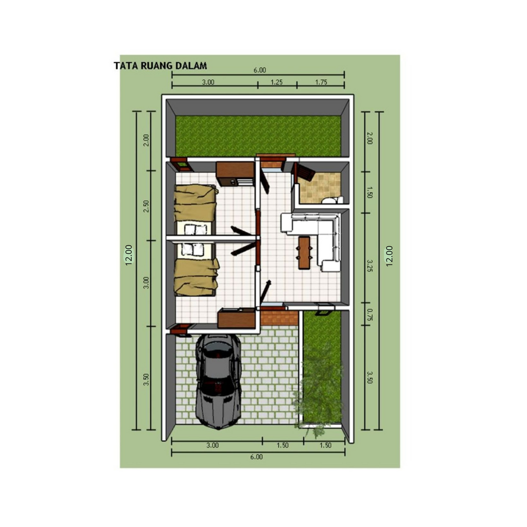 foto denah rumah tipe 32/72 perumahan KETAPANG INDAH GRESIK (KIG)