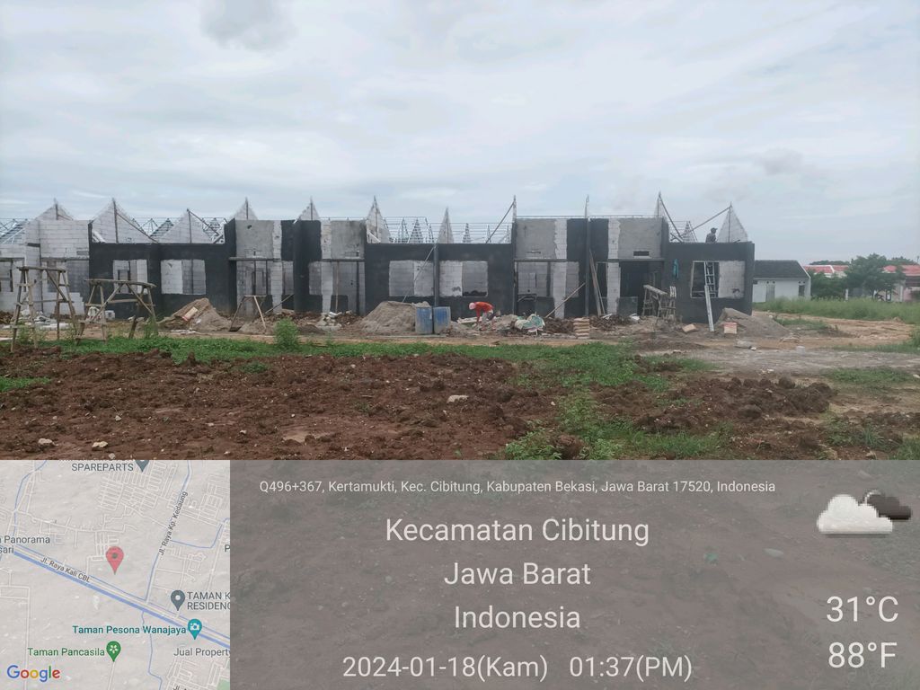 foto posisi tengah perumahan Mutiara Garden Cibitung