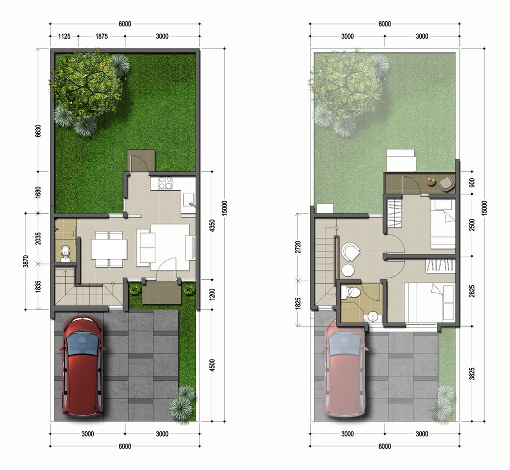 foto denah rumah tipe 133/55 perumahan CITRALAND CIREBON