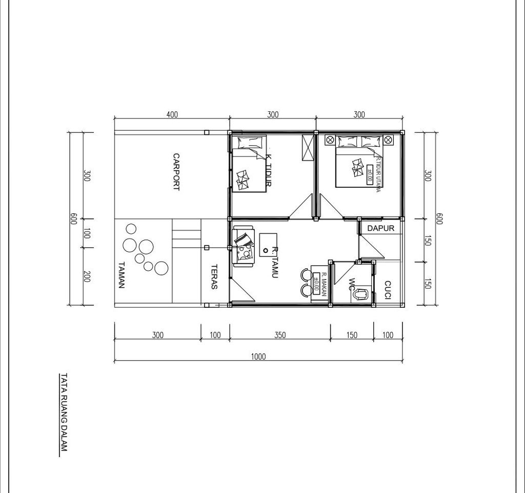 foto denah rumah tipe 36/60 perumahan GRAND KENITRA