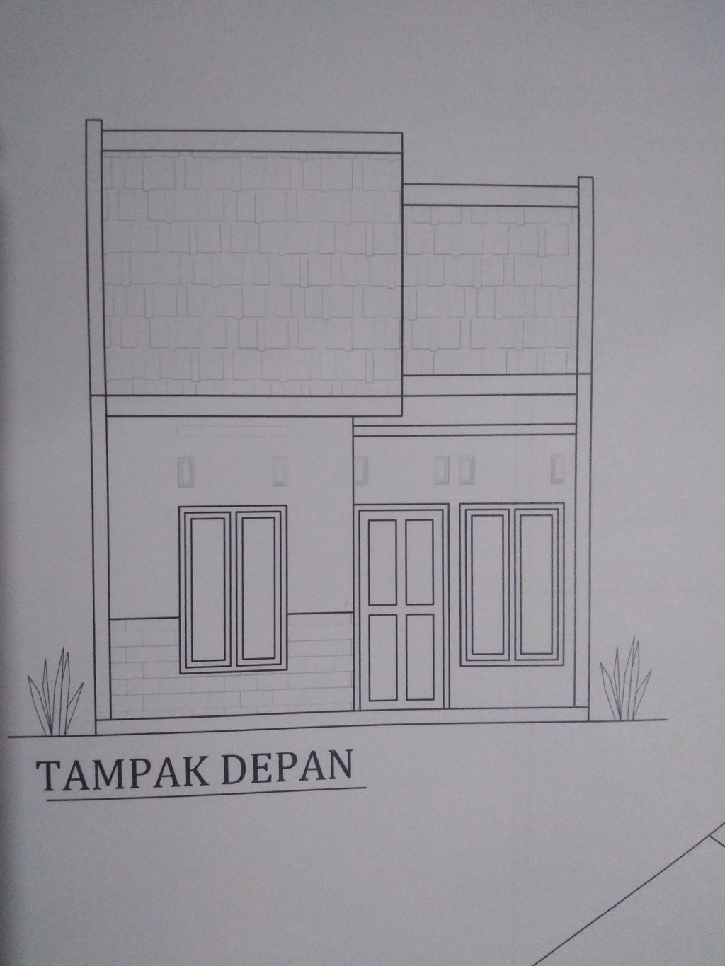 foto tampak rumah tipe T30/60 perumahan Grand Surya Batursari