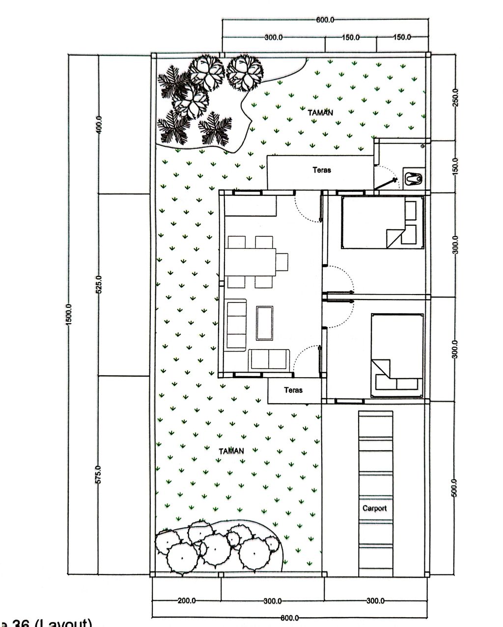 foto denah rumah tipe 36 perumahan Rukma Persada Residence