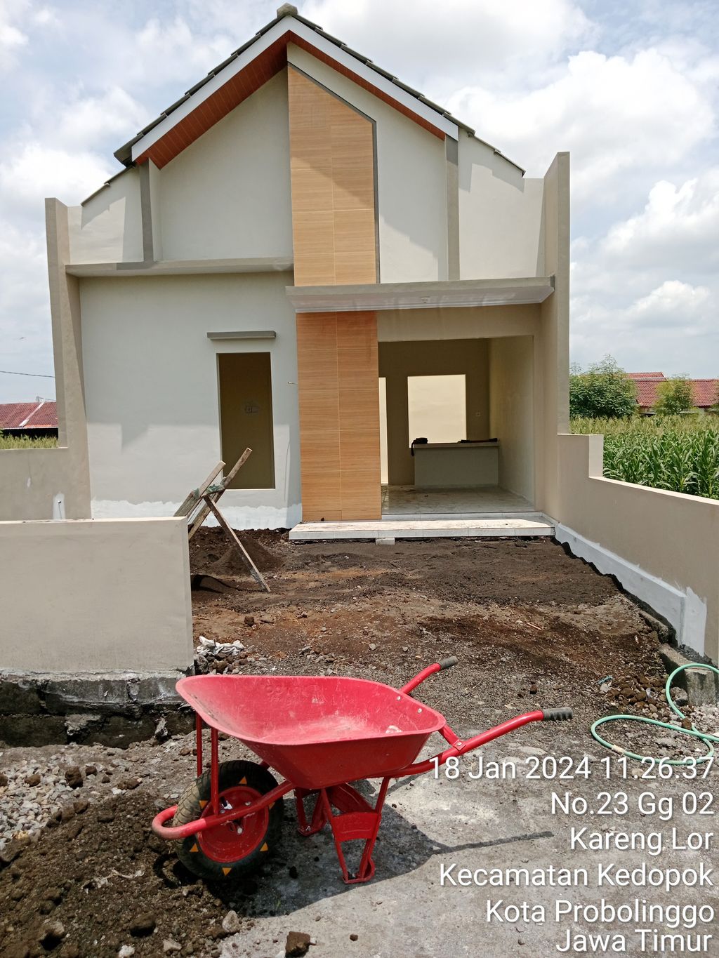 foto tampak rumah tipe 36 perumahan PERUM PESONA GRIYA MUKTI