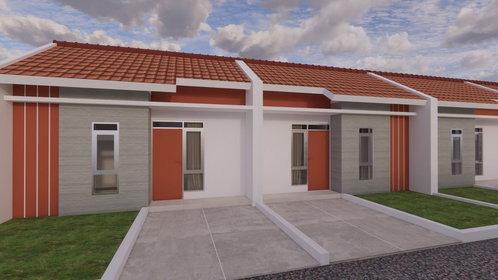 foto tampak rumah tipe 30/60 perumahan Mutiara Doplang Regency