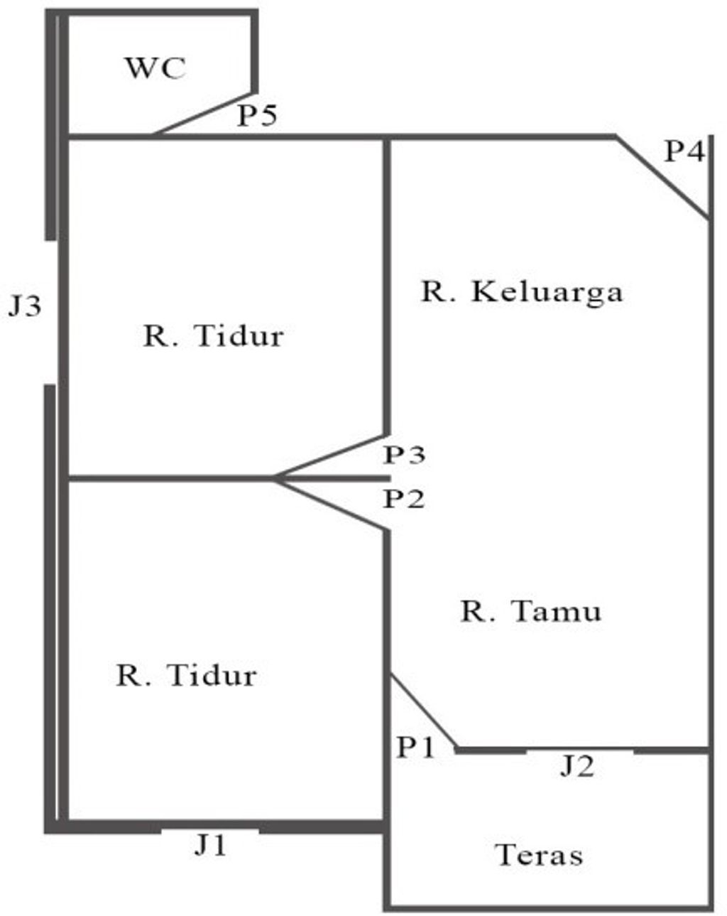 foto denah rumah tipe 36 SUBSIDI perumahan CASADOVA KR. MUCHTAR