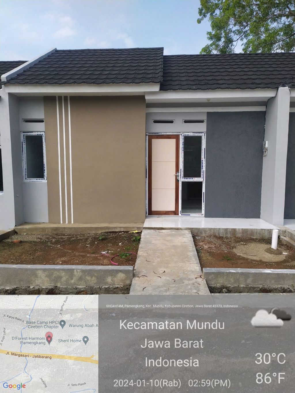 foto tampak rumah tipe 36/60 II perumahan D'FOREST HARMONI
