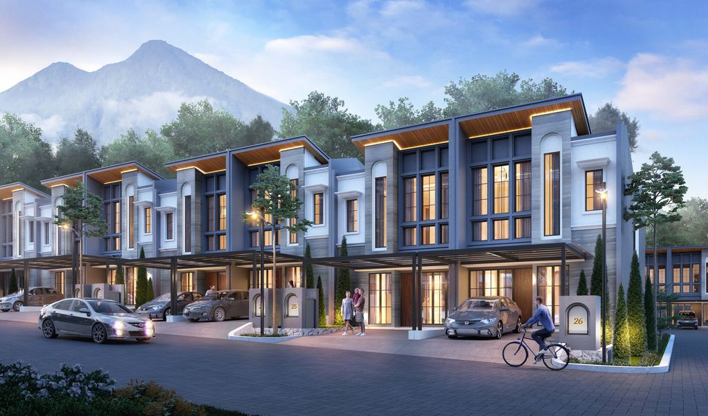 foto tampak rumah tipe TUSCAN T66 perumahan GRAND DUTA CITY, SOJ - 2