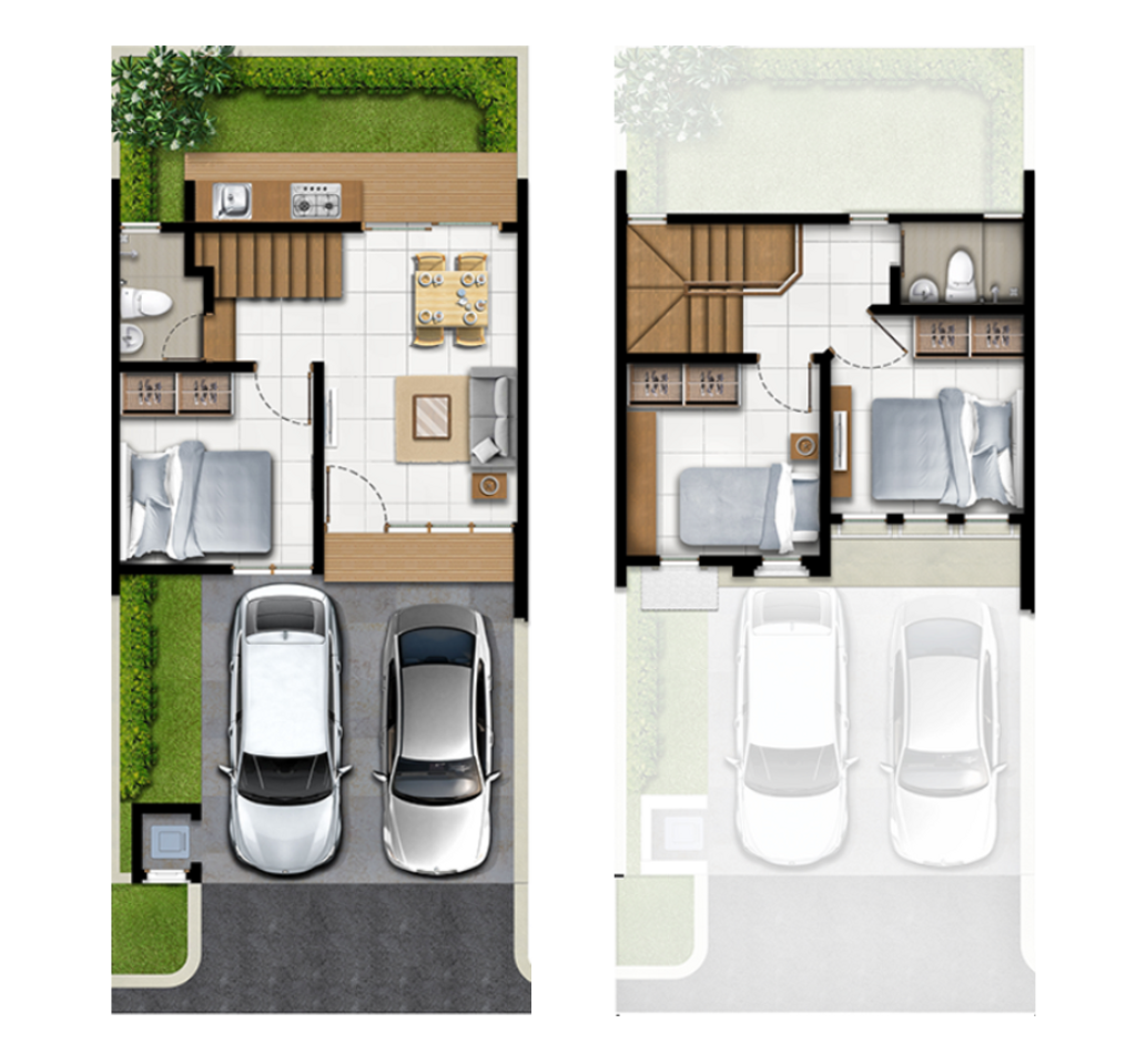 foto denah rumah tipe TUSCAN T66 perumahan GRAND DUTA CITY, SOJ - 2