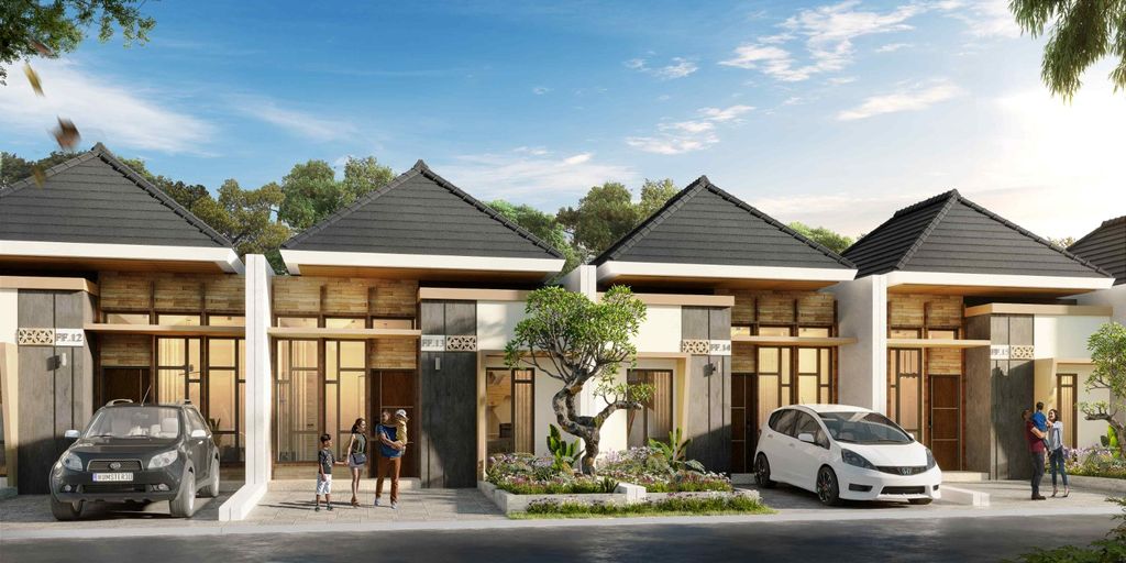 foto tampak rumah tipe Emerald A perumahan Metland Tambun Bekasi