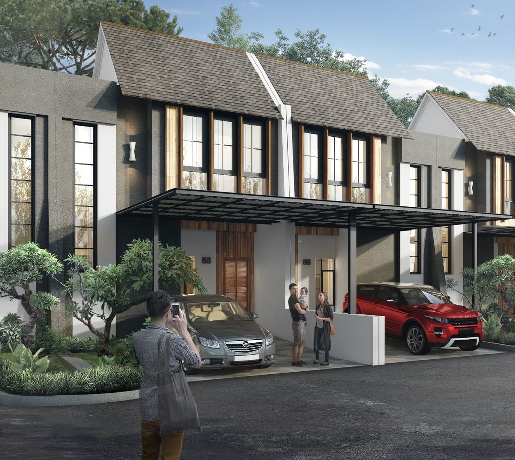 foto tampak rumah tipe Emerald B perumahan Metland Tambun Bekasi