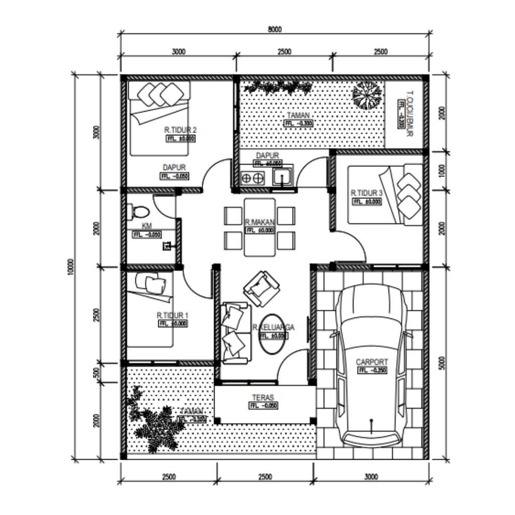 foto denah rumah tipe 36+ perumahan CEMPAKA RESIDENCE BATANG