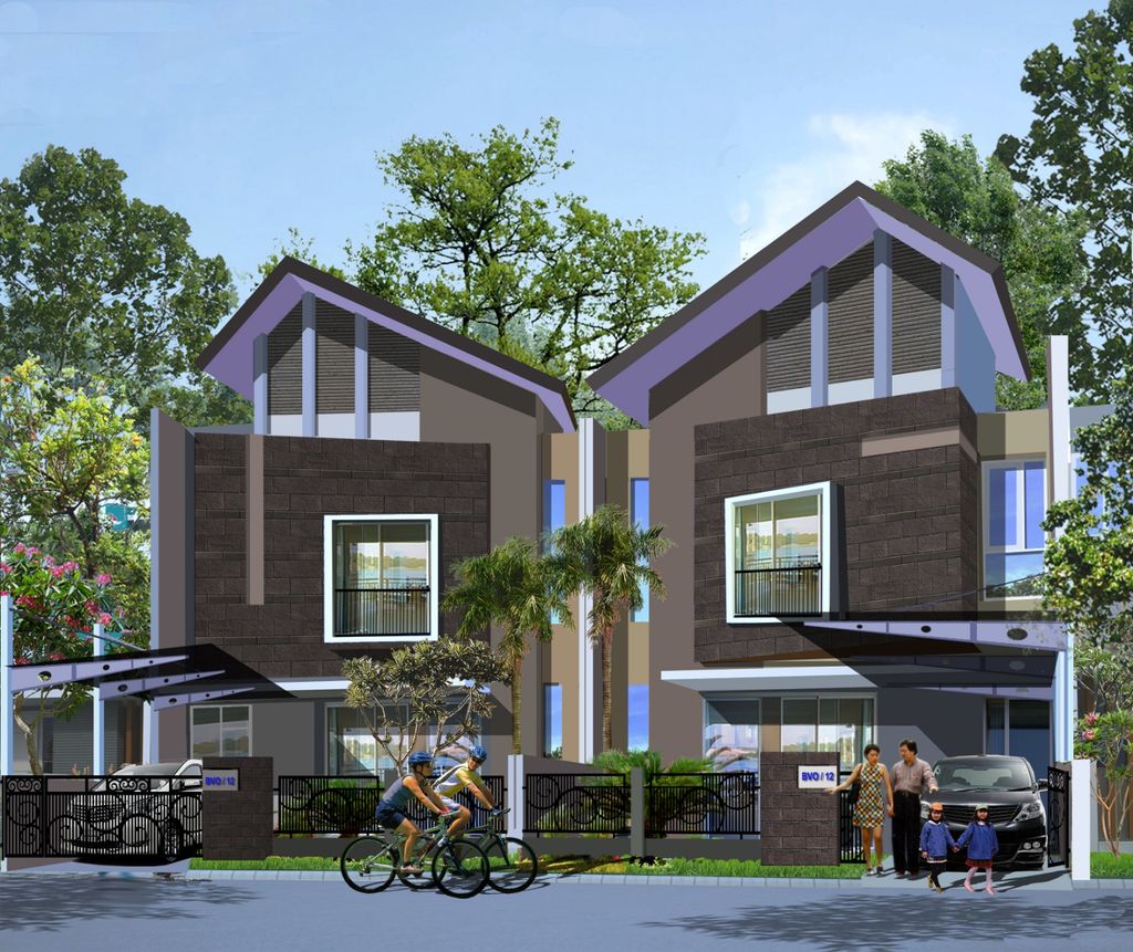 foto tampak rumah tipe BVO 69/108 perumahan Harvest City