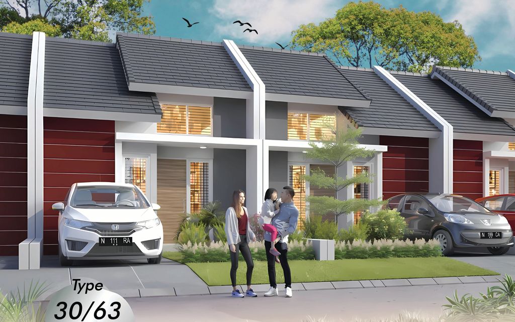 foto tampak rumah tipe 30/63 Pesona Park perumahan PESONA PARK RESIDENCE
