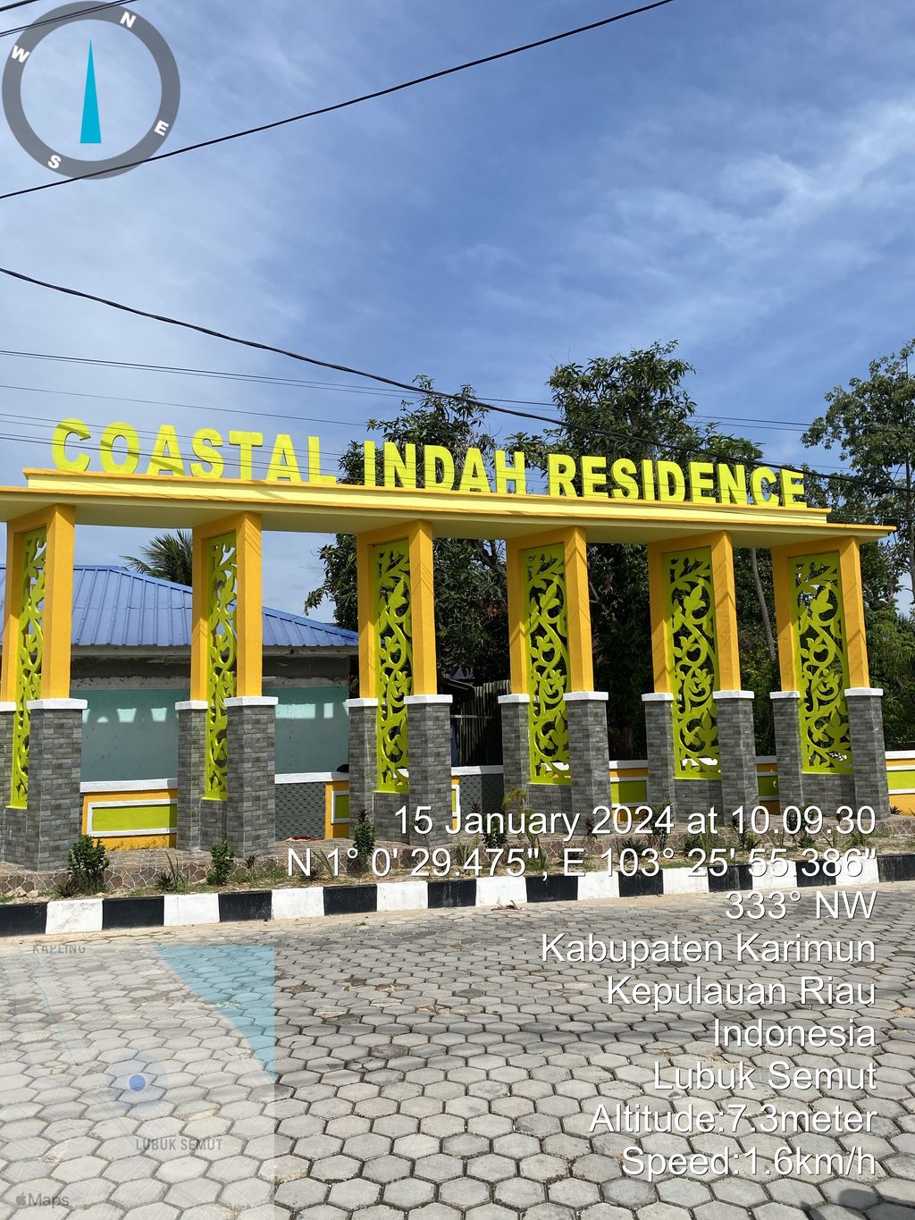 foto gerbang perumahan COASTAL INDAH RESIDENCE 2