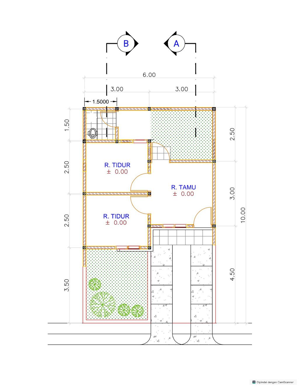 foto denah rumah tipe SUBSIDI perumahan PERUMAHAN DUTA GREEN JAYASAMPURNA TAHAP 2