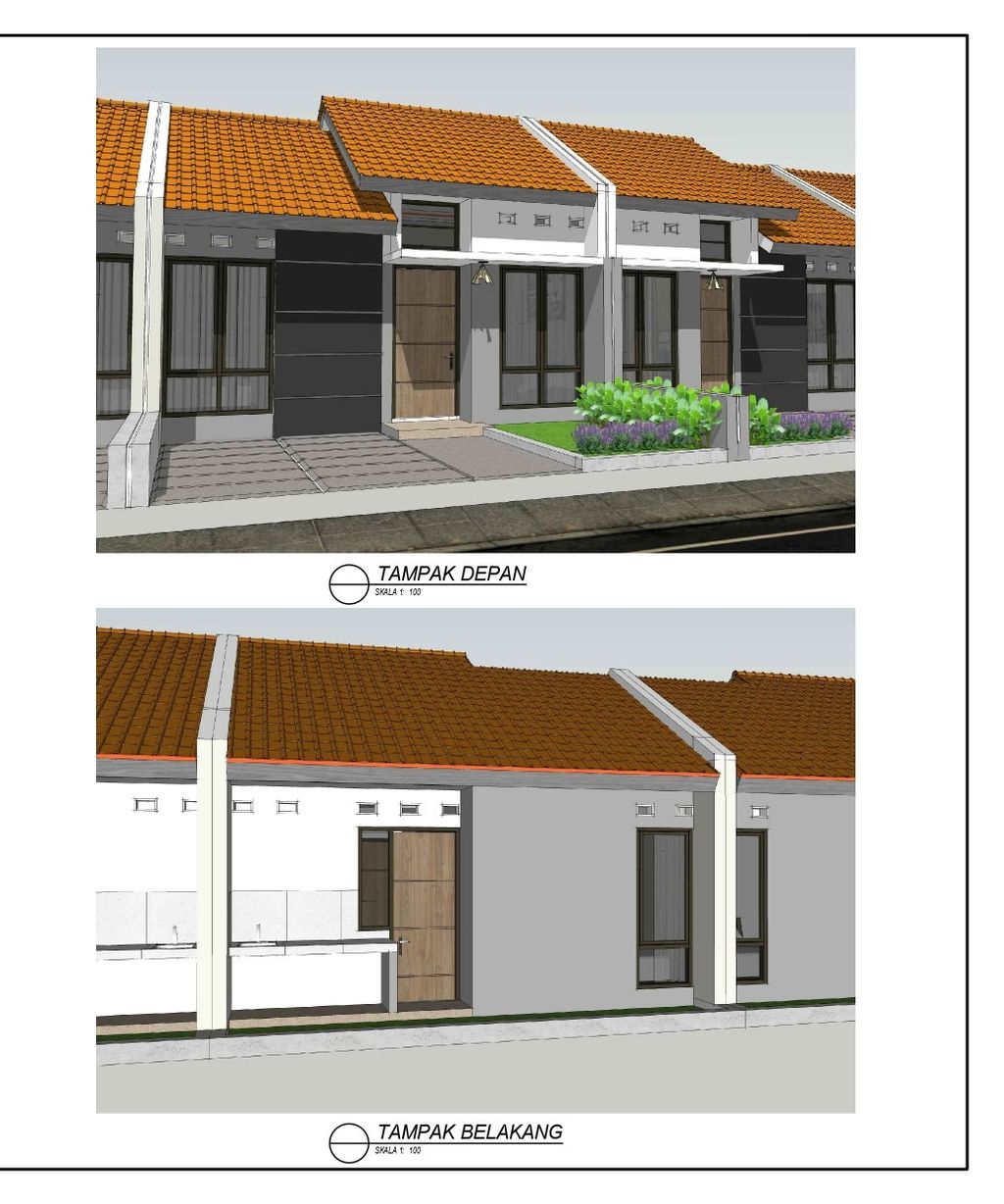 foto tampak rumah tipe 30 (E5,E6) perumahan GRIYA PANORAMA BARU