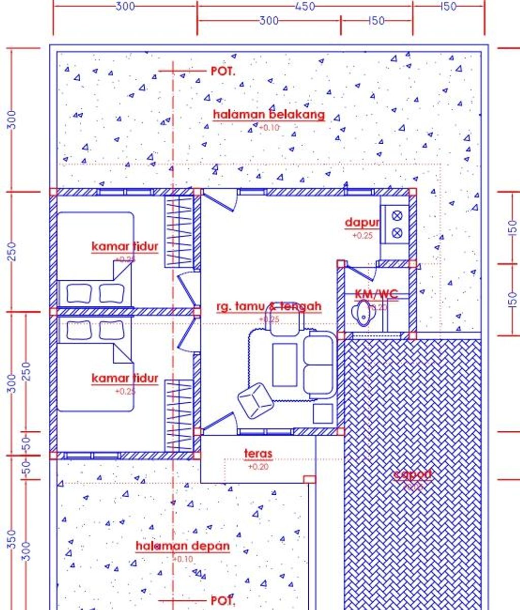 foto denah rumah tipe 36 perumahan PERUMAHAN SEMAR MESEM RESIDENCE