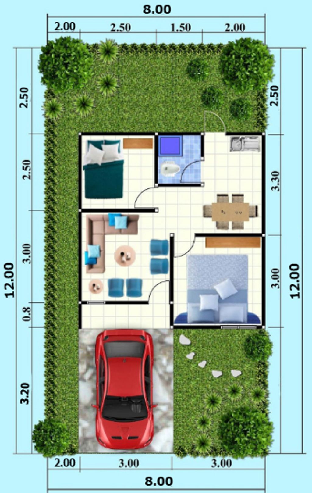 foto denah rumah tipe 36 perumahan BUKIT MEDINA INDAH 2