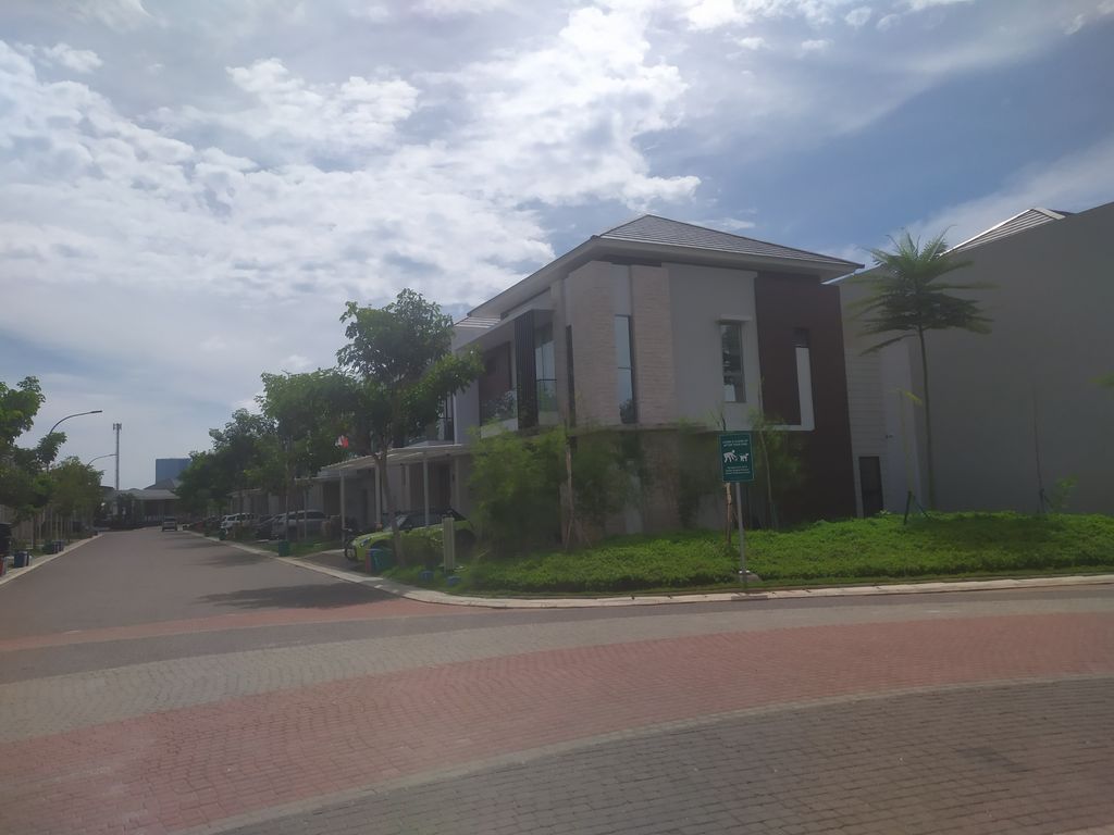 foto denah rumah tipe ALAMANDA HOEK perumahan PIK 2 - DISTRICT 26