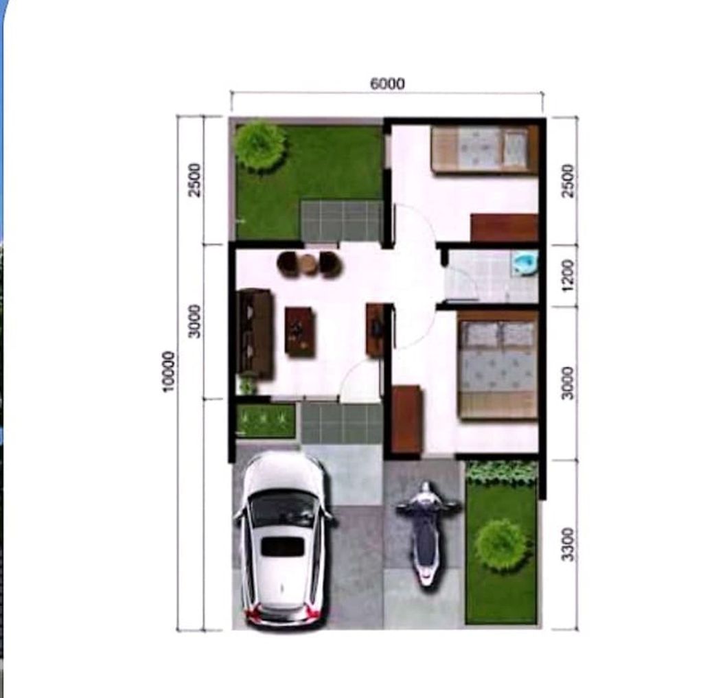 foto denah rumah tipe ASTER perumahan BATARA PARKVIEW 2