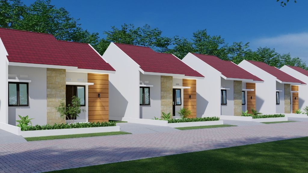 foto tampak rumah tipe 36 perumahan Lestary Golden Residence