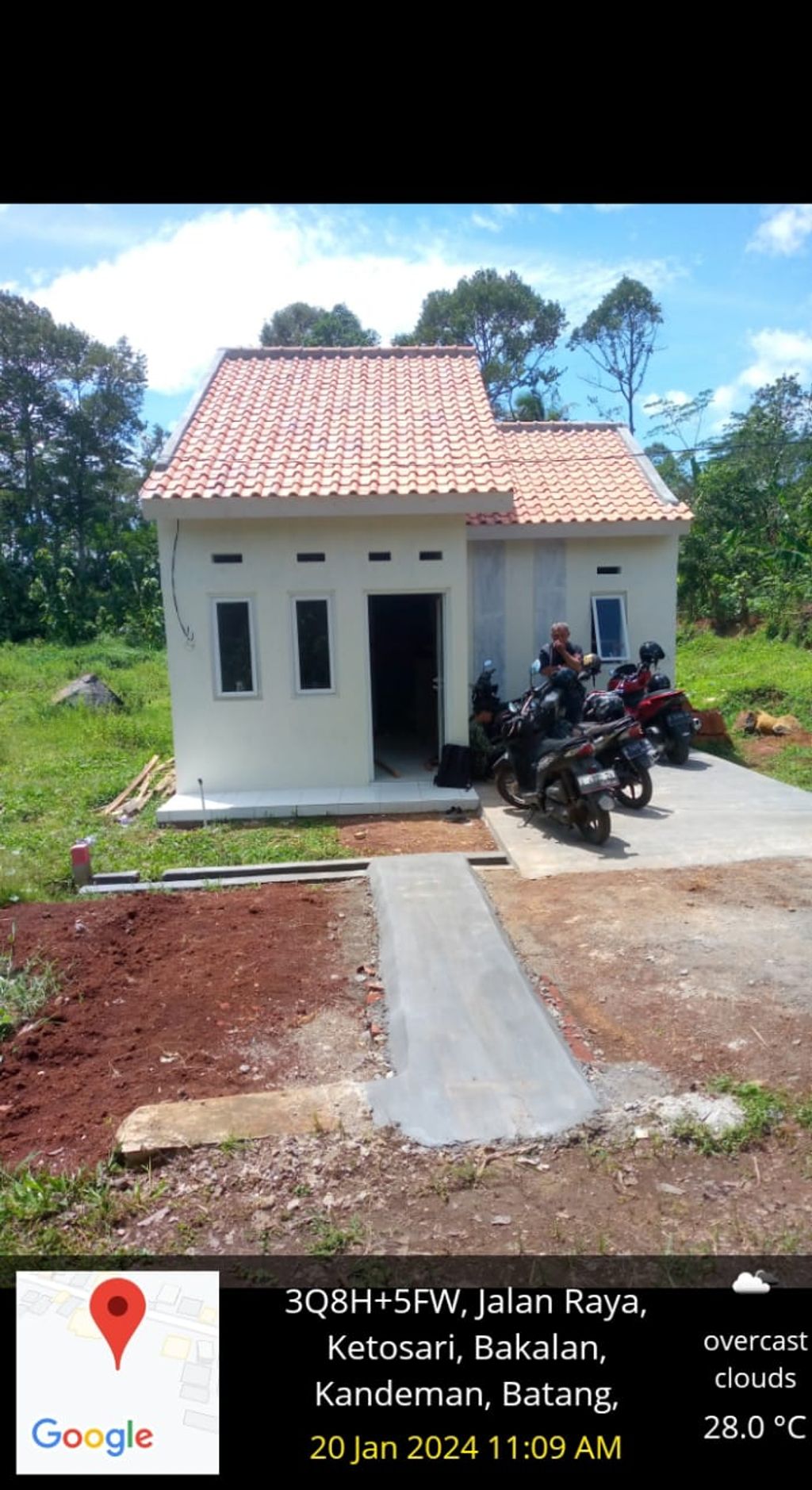 foto tampak rumah tipe 30/60 perumahan Griya Wahid asri bakalan