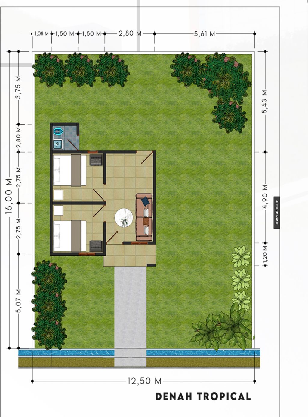 foto denah rumah tipe 36 perumahan Anggrek Residence 2