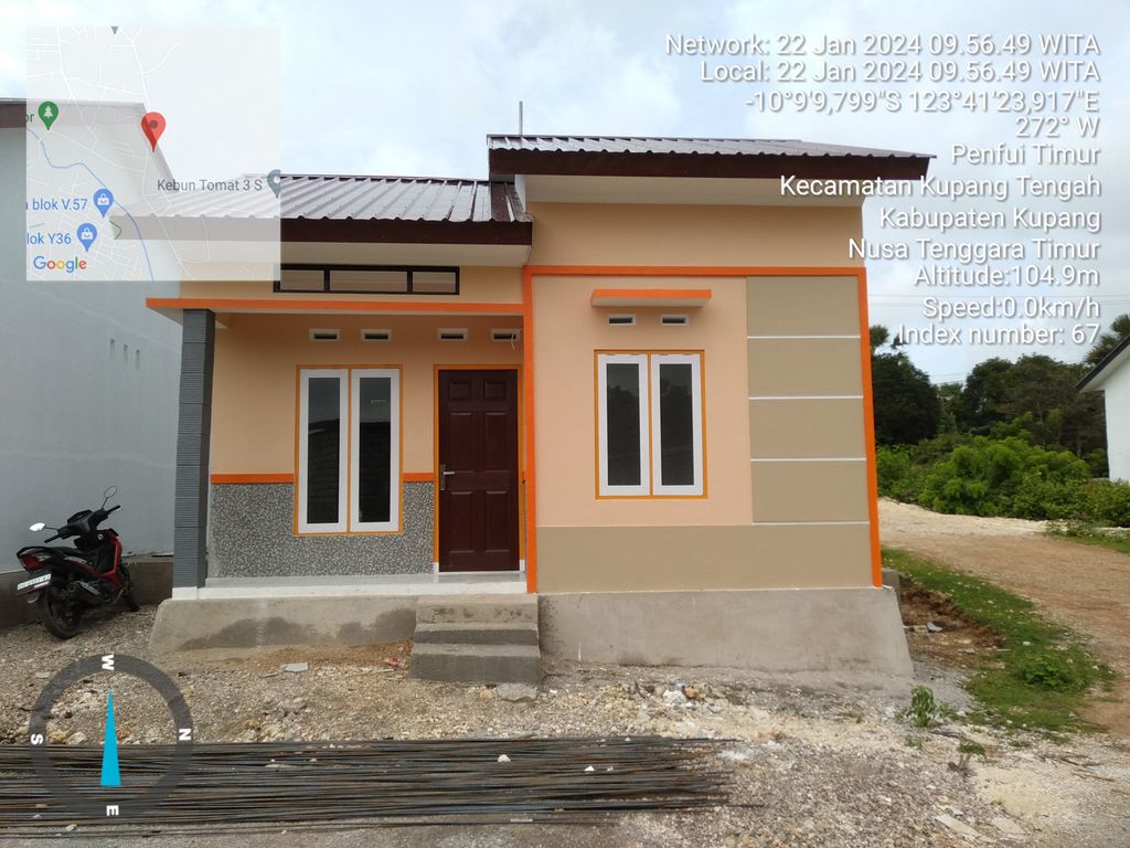 foto tampak rumah tipe 36 perumahan Tarus Regency
