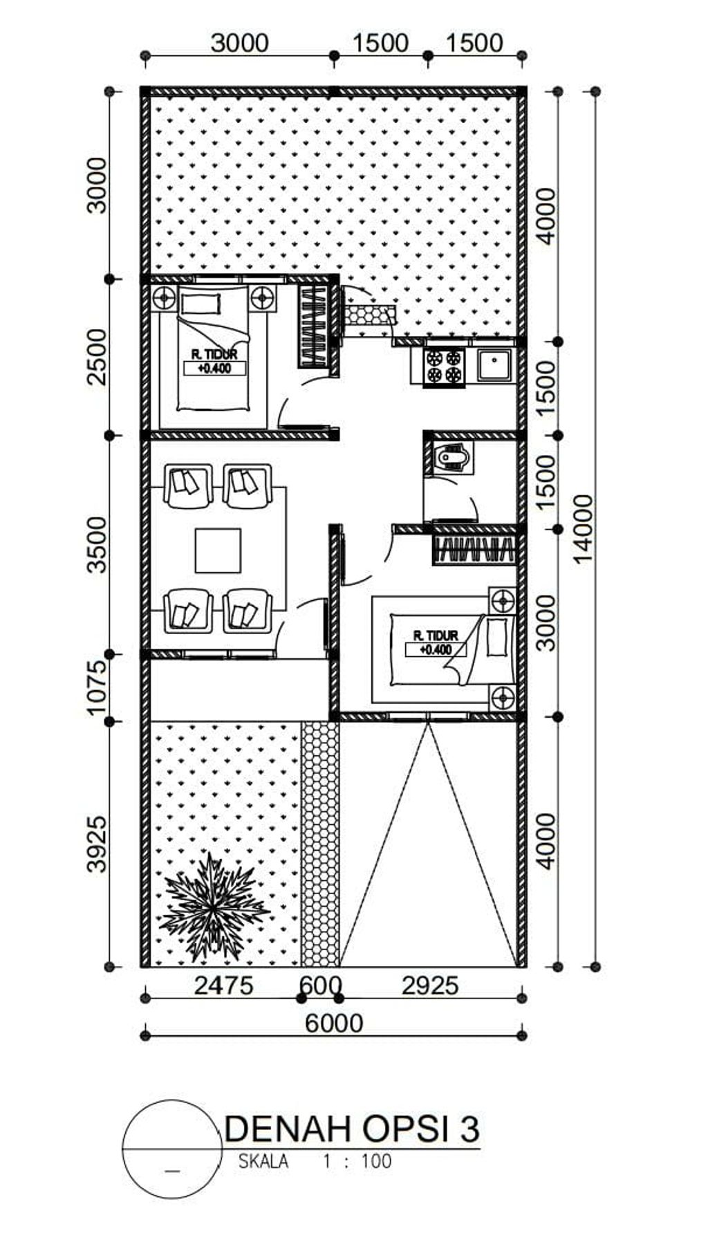 foto denah rumah tipe 36 perumahan FAMILY RESIDENCE 2