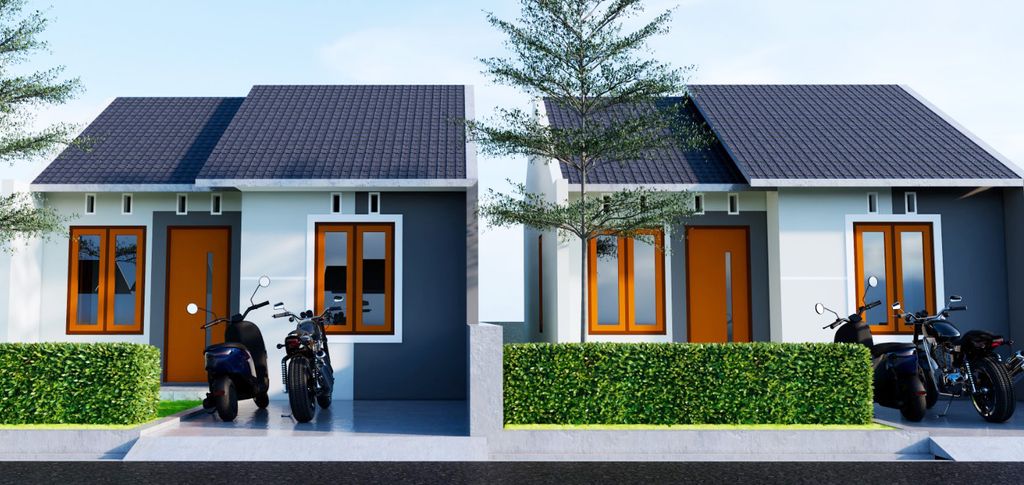 foto tampak rumah tipe B perumahan Puri Kirana 3