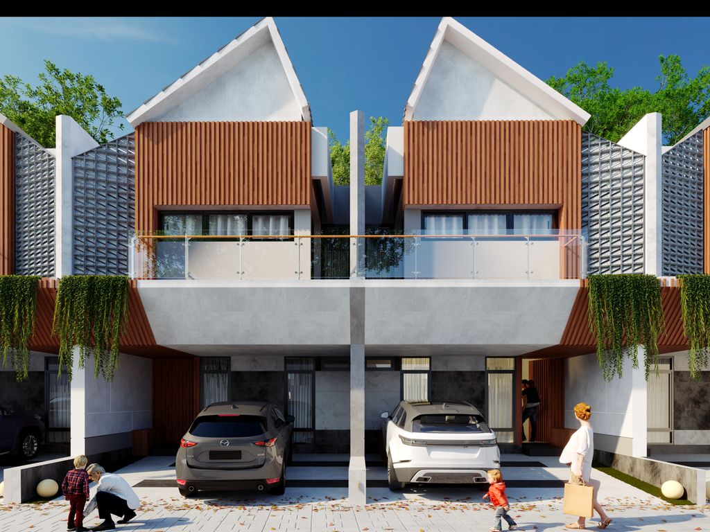 foto tampak rumah tipe Lebar 6 perumahan Balboa Estate Pondok Cabe Hillside
