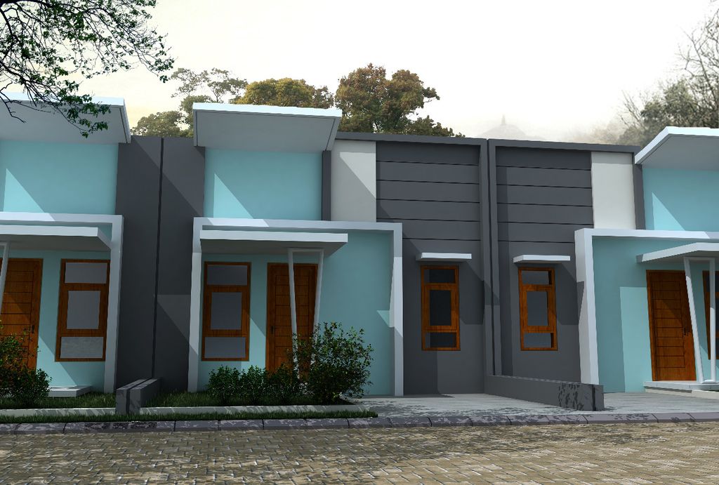 foto tampak rumah tipe 36 perumahan GREEN WANUA